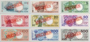 III RP, Polish Cities - MODEL/SPECIMEN, set no. 0093, set of 1 to 500 gold 1990, (9 pieces