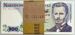 People's Republic of Poland, 200 zloty 1.12.1988, EF series, bank parcel