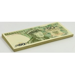 PRL, 50 złotych 1.12.1988, mix (50 sztuk)