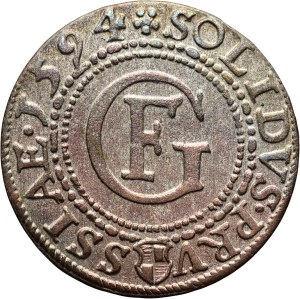 Ducal Prussia, George Wilhelm, 1594 shekel, Königsberg
