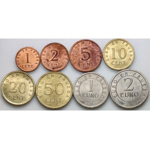 Spain, set of coins from 1 Cent to 2 Euro, patterns, (8 pieces)
