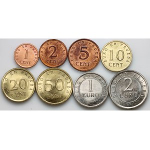 Spain, set of coins from 1 Cent to 2 Euro, patterns, (8 pieces)