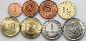 Spain, set of coins from 1 Cent to 2 Euro, patterns, (8 pieces)