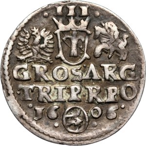 Sigismund III Vasa, trojak 1606, Krakow