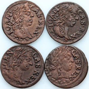 John II Casimir, set of shekels (boratins), (4 pieces)