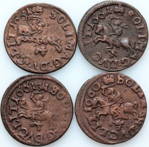 John II Casimir, set of shekels (boratins), (4 pieces)