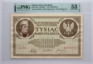 II RP, 1000 Polish marks 17.05.1919, Ser. ZO.
