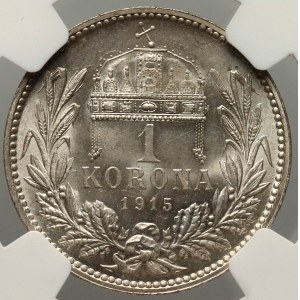 Hungary, Francis Joseph I, corona 1915 KB, Kremnica