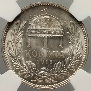 Hungary, Francis Joseph I, corona 1915 KB, Kremnica