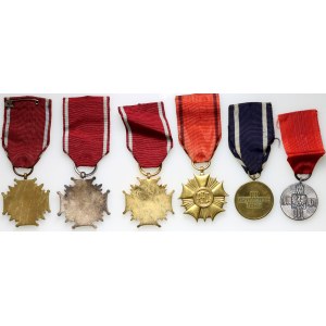 Polska, PRL, zestaw odznaczeń i medali, (6 sztuk)