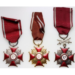 Polska, III RP, Krzyż Zasługi, zestaw, (3 sztuki)