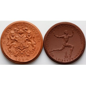 Germany, set of ceramic medals, (2 pieces)