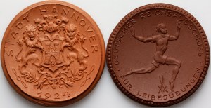 Germany, set of ceramic medals, (2 pieces)