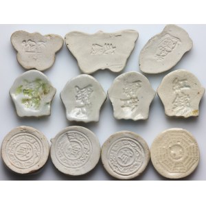 Asia, set of ceramic tokens (11 pieces)