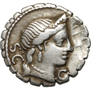 Roman Republic, C. Naevius Balbus 79 BC, Denar Serratus, Rome