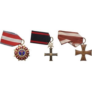 Polska, zbiór replik odznaczen, (3 sztuki)
