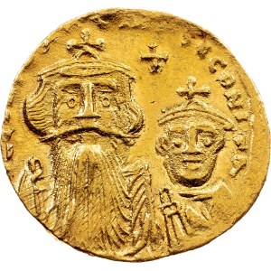 Heraclius and Heraclius Constantinus, Solidus 613-638, Constantinople
