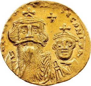 Heraclius and Heraclius Constantinus, Solidus 613-638, Constantinople