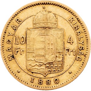 Franz Joseph I., 4 Forint 1880, KB, Kremnitz