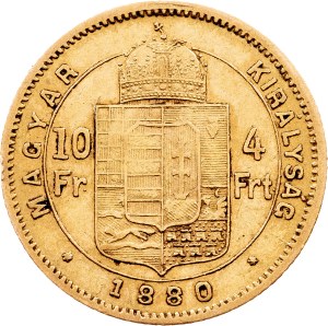 Franz Joseph I., 4 Forint 1880, KB, Kremnitz