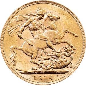Australia, 1 Sovereign 1914, P, Perth