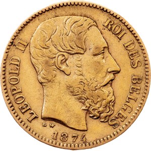 Belgium, 20 Francs 1874, Brussels