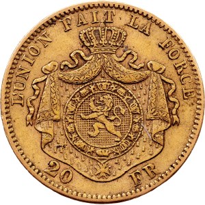 Belgium, 20 Francs 1874, Brussels