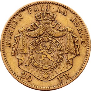 Belgium, 20 Francs 1874, Brussels