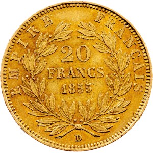 France, 20 Francs 1855, D, Lyon