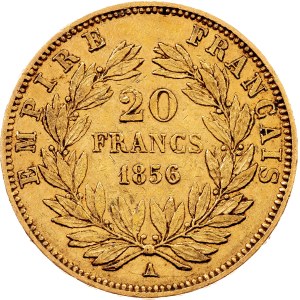 Francúzsko, 20 frankov 1856, A, Paríž