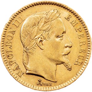 France, 20 Francs 1863, BB, Strasbourg