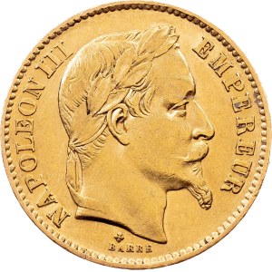 France, 20 Francs 1868, BB, Strasbourg