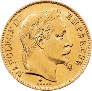 France, 20 Francs 1868, BB, Strasbourg