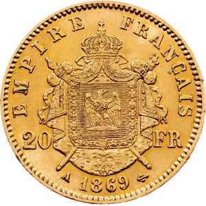 France, 20 Francs 1869, A, Paris