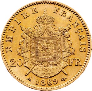 France, 20 Francs 1869, A, Paris