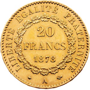 France, 20 Francs 1878, A, Paris