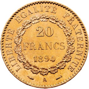 France, 20 Francs 1894, A, Paris