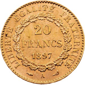 France, 20 Francs 1897, A, Paris