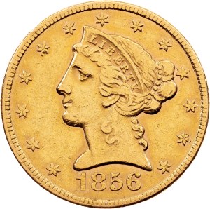 USA, 5 Dollars 1856, Philadelphia