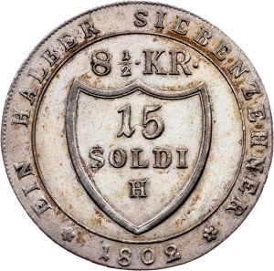 Franz I. (II.), 15 soldi 1802, H, Günzburg
