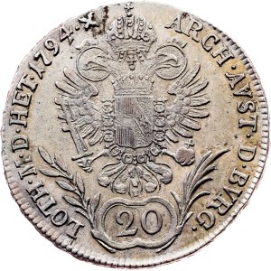 Franz I. (II.), 20 Kreuzer 1794, E, Karlsburg