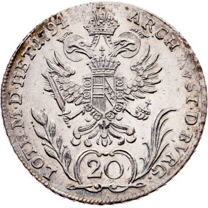 Franz I. (II.), 20 Kreuzer 1794, F, Hall