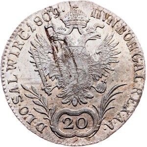 Franz I. (II.), 20 Kreuzer 1809, E, Karlsburg