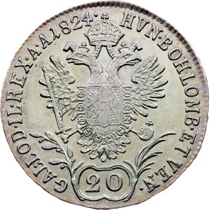 Franz I. (II.), 20 Kreuzer 1824, G, Nagybánya
