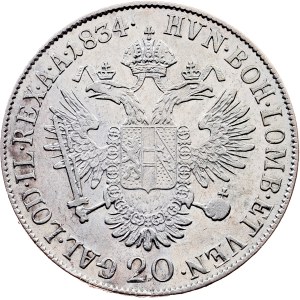 Franz I. (II.), 20 Kreuzer 1834, B, Kremnitz