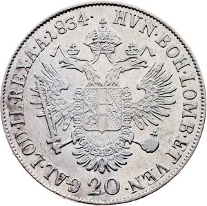 Franz I. (II.), 20 Kreuzer 1834, B, Kremnitz