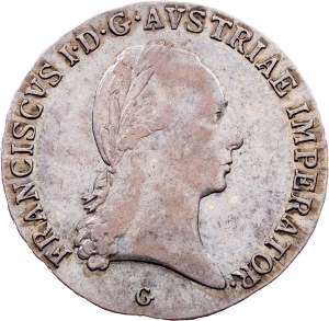Franz I. (II.), 1/2 Thaler 1824, G, Nagybánya