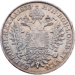 Franz I. (II.), 1/2 Thaler 1833, A, Vienna