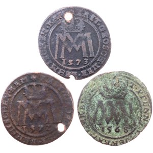 Maximilian II., Rechenpfennig 1568, 1572, 1573, Kuttenberg, Prague