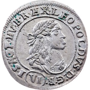 Leopold I., 6 Kreuzer 1671, KB, Kremnitz